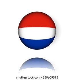 Netherlands flag, Abstract, Sphere