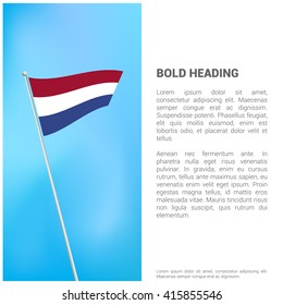 Netherlands flag Brochure - Vector Flyer Cover Page Design