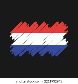Netherlands Flag Brush. National Flag