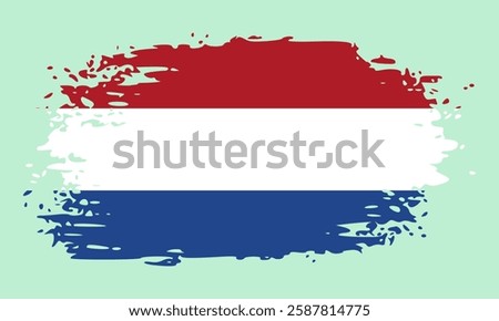 netherlands flag brush stroke. banner vector illustration. Vector illustration