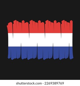 Netherlands Flag Brush Vector Design