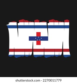 Netherlands Flag Brush Vector Design