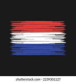 Netherlands Flag Brush Vector Illustration