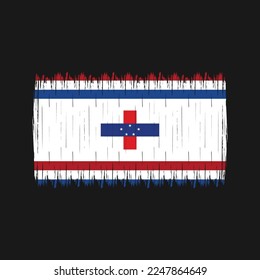 Ilustración del vector del pincel de bandera de los Países Bajos