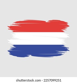 Netherlands Flag Brush Vector Illustration