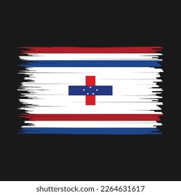 Netherlands Flag Brush Vector Illustration