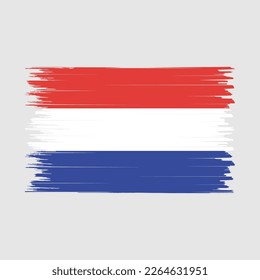 Netherlands Flag Brush Vector Illustration