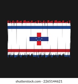 Ilustración del vector del pincel de bandera de los Países Bajos