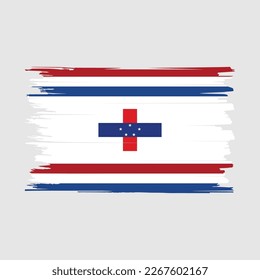 Netherlands Flag Brush Vector Illustration