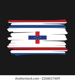 Niederländische Flagge - Vektorgrafik mit Pinselstrich