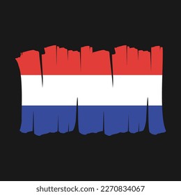 Netherlands Flag Brush Vector Illustration