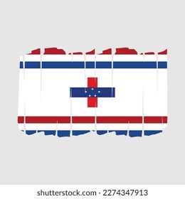Netherlands Flag Brush Vector Illustration