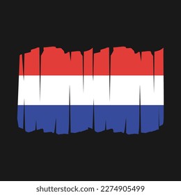 Ilustración del vector del pincel de bandera de los Países Bajos