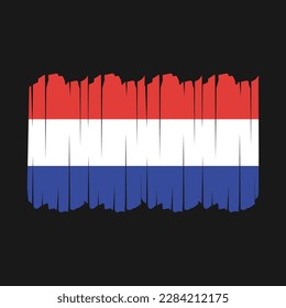 Netherlands Flag Brush Vector Illustration