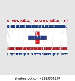 Netherlands Flag Brush Vector Illustration