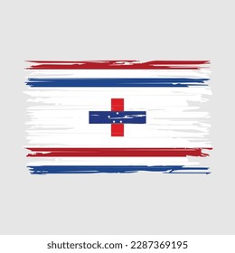 Niederländische Flagge - Vektorgrafik mit Pinselstrich