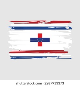 Netherlands Flag Brush Vector Illustration