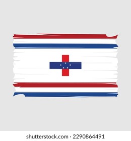 Ilustración del vector del pincel de bandera de los Países Bajos
