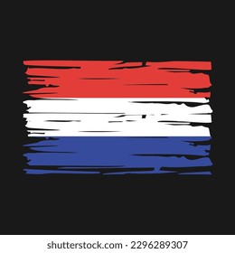 Netherlands Flag Brush Vector Illustration