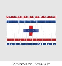 Netherlands Flag Brush Vector Illustration