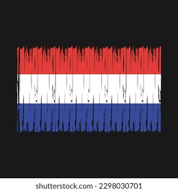 Netherlands Flag Brush Vector Illustration