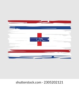 Netherlands Flag Brush Vector Illustration
