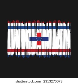 Netherlands Flag Brush Vector Illustration