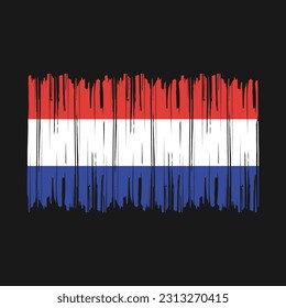 Netherlands Flag Brush Vector Illustration