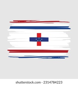 Netherlands Flag Brush Vector Illustration