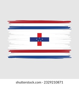 Netherlands Flag Brush Vector Illustration
