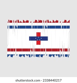 Ilustración del vector del pincel de bandera de los Países Bajos