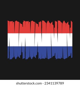 Netherlands Flag Brush Vector Illustration