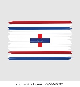 Netherlands Flag Brush Vector Illustration