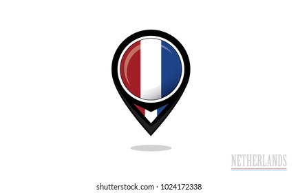 netherlands flag and centre
