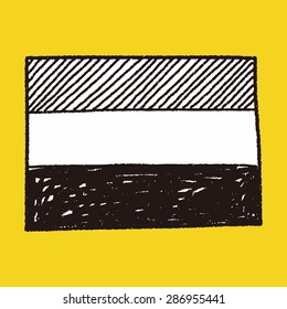 netherlands flag doodle