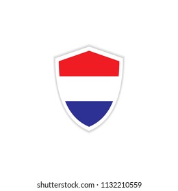 Netherlands Flag Emblem Vector Template Design Illustration