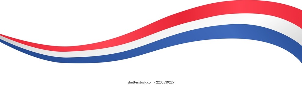 Bandera de los Países Bajos con fondo blanco