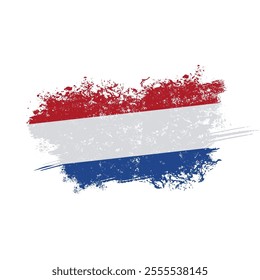 Netherlands flag with grunge effect, Dutch flag - vector illustration	