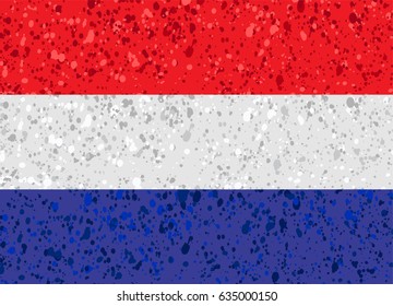 netherlands flag grunge illustration