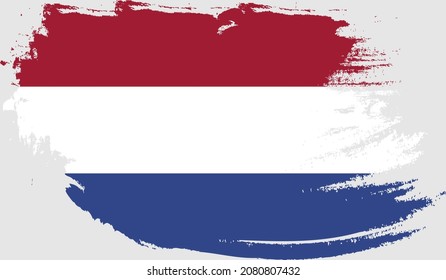 Netherlands flag in grunge style