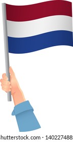 netherlands flag in hand icon
