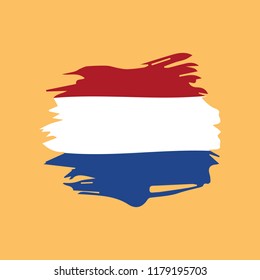 Netherlands flag icon in flat style. For web, print and creative design.