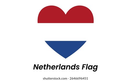 Netherlands flag icon with horizontal red, white, and blue stripes in a clean vector layout.