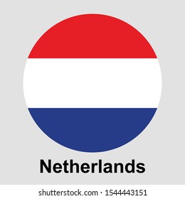 Netherlands Flag Icon Isolated Vector Illustration