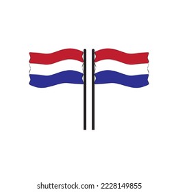 Netherlands flag icon vector illustration symbol design