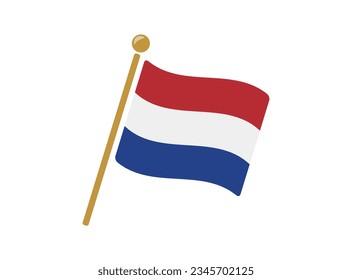 Netherlands flag icon vector illustration