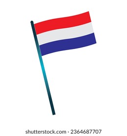 Diseño de símbolo vector de icono de bandera de los Países Bajos