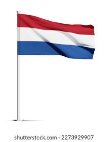 Netherlands flag isolated on white background. EPS10 vector