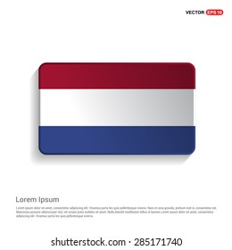 Netherlands flag isolated on white background - vector illustration