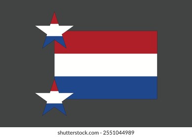 Bandera de los Países Bajos, La bandera de los Países Bajos, Bandera de los Países Bajos Vector de ilustración de país, Rectángulo Netherlands bandera ilustración, Ilustración vectorial plana
